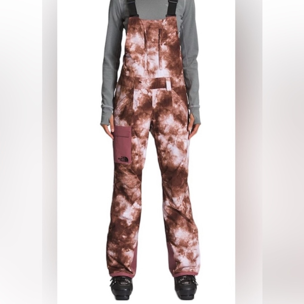 The North Face Women's Freedom Ski Snow Bib in Wild Ginger